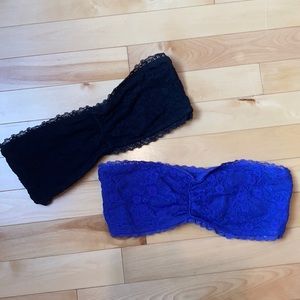 NWOT Garage set of 2 lace bandeau bralette
